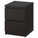 Malm Comoda 2 Cajones 40X55 Negro-marron  IKEA