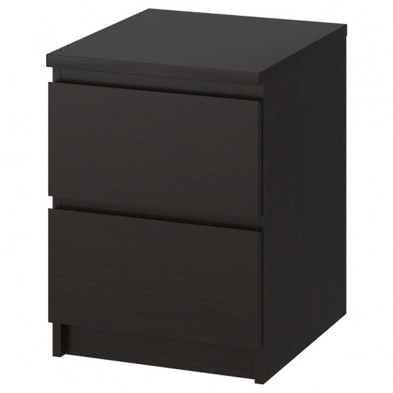Malm Comoda 2 Cajones 40X55 Negro-marron  IKEA
