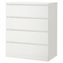 Malm Comoda 4 Cajones 80X100 Blanco  IKEA