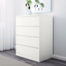 Malm Comoda 4 Cajones 80X100 Blanco  IKEA