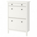 Hemnes Zapatero 2 Compartimentos 89X30X127 Blanco  IKEA