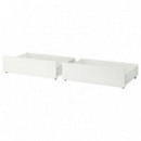 Malm Cajon Cama Alta 2U 200 Blanco  IKEA