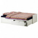 Brimnes 80X200 Divan Cajones Blanco  IKEA