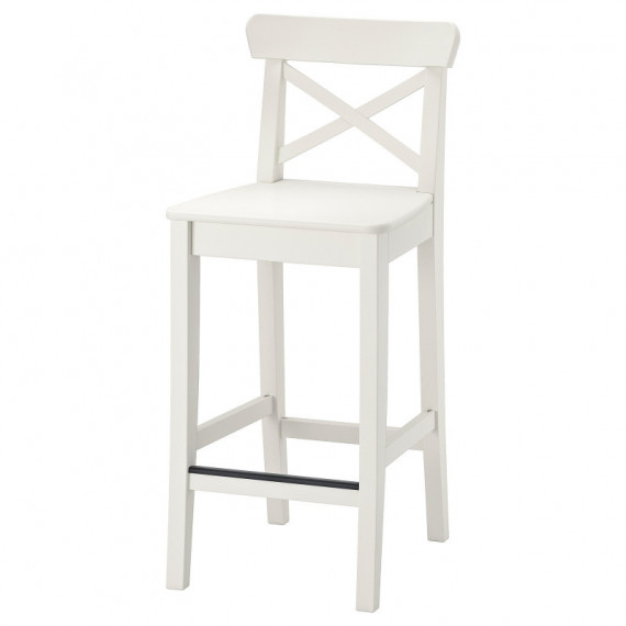 Ingolf Taburete Alto/respaldo 63 Blanco  IKEA