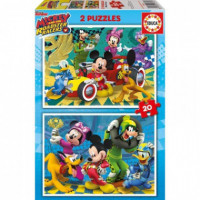 Puzzle 2X20 Pzas.mickey Superpiloto  EDUCA-BORRAS