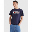 Camiseta Classic Athletic Twisted Logo Tommy Jeans  TOMMY HILFIGER