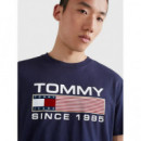 Camiseta Classic Athletic Twisted Logo Tommy Jeans  TOMMY HILFIGER