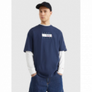 Camiseta TOMMY JEANS Tartan Azul Marina