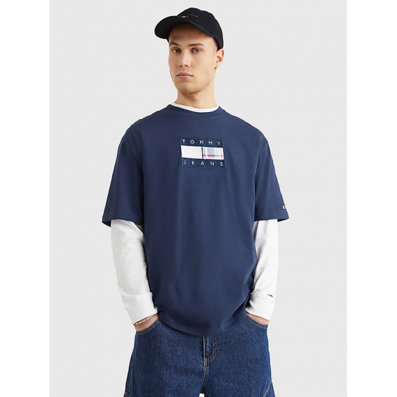 Camiseta TOMMY JEANS Tartan Azul Marina