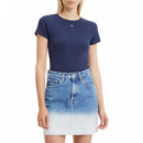 Camiseta Essential Rib de Tommy Jeans  TOMMY HILFIGER