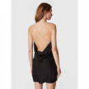 Vestido Lencero con Tiras de Strass Saga Primrose de ONLY