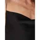 Vestido Lencero con Tiras de Strass Saga Primrose de ONLY