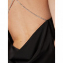 Vestido Lencero con Tiras de Strass Saga Primrose de ONLY