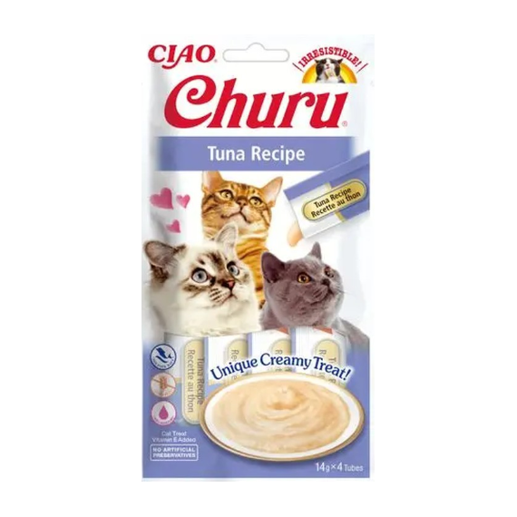 CHURU Gato Snack Pure Atun 4X14 Gr