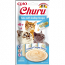 CHURU Gato Snack Pure Atun y Vieira 4X14 Gr