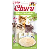 CHURU Gato Snack Pure Pollo y Vieira 4X14 Gr