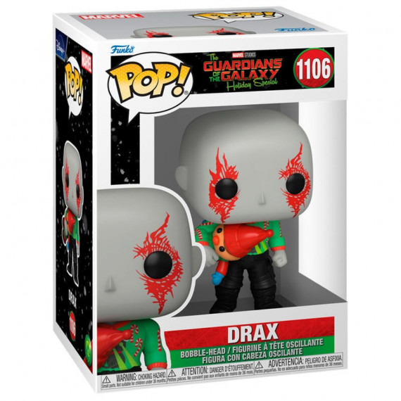 FUNKO Pop Drax Guardianes de la Galaxia Especial Navidad 1106