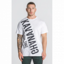 Camiseta Gianni Kavanagh logo agrietado blanca