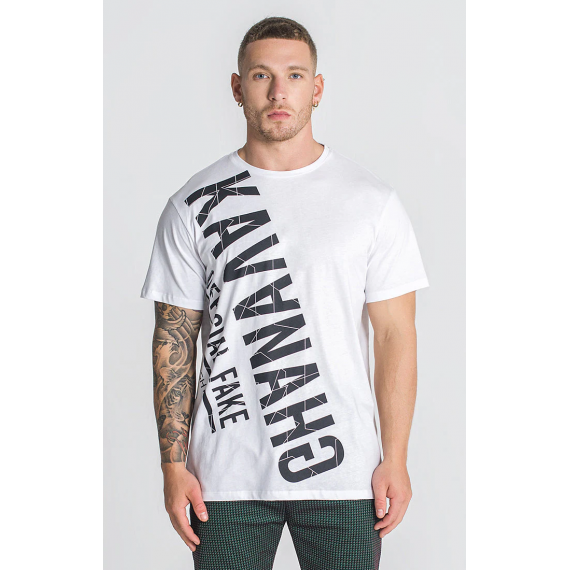 Camiseta Gianni Kavanagh logo agrietado blanca