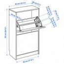 Bissa Zapatero 2 Compartimentos 49X28X93 Negro-marron  IKEA