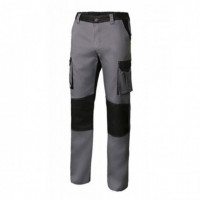 Pantalón Trabajo C/refuerzo 65% POLIÉSTER-35% Algodón Gris/negro