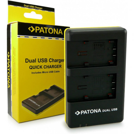 PATONA Dual USB Charger Cargador Doble VBT190/380 para Panasonic