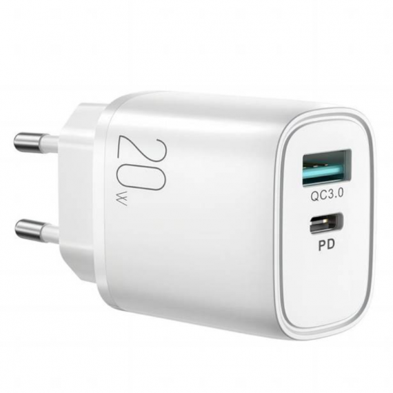 JOYROOM Fast Charger Usb-a QC3.0 / Usb-c Pd Blanco (L-QP2011)