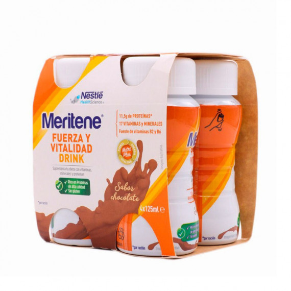 Nestle MERITENE Activ 125 Ml 4 Botellas Chocol