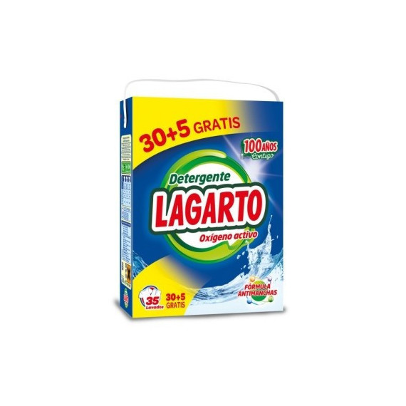 Detergente Lagarto Polvo  Tambor  30 Mas  5 Dosis  3,465 Kilos
