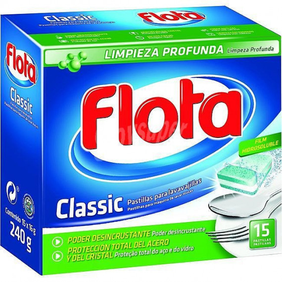 Lavavajillas Flota Maquina Todo en 1 15 Pastillas 0.315 Gr