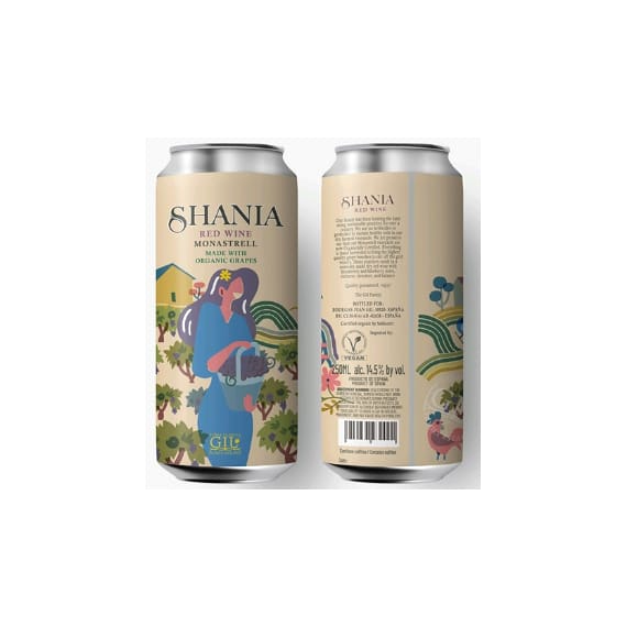 Lata Shania Tinto Ecológico - 250ML  BODEGAS GIL FAMILY