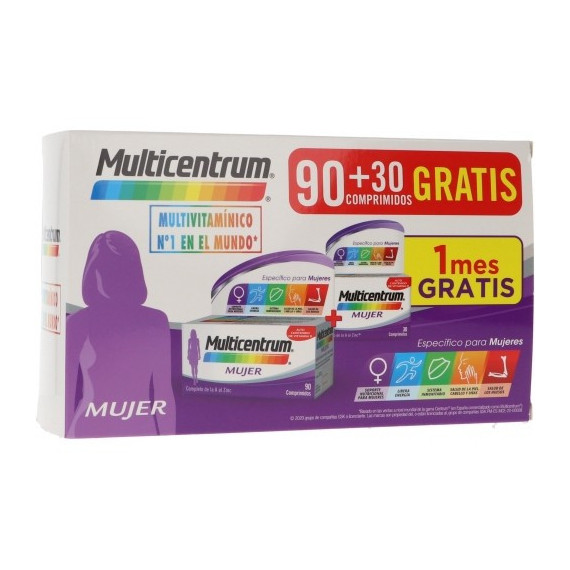 MULTICENTRUM Mujer 90 + 30 Comprimidos Pack Prom