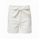 SALSA JEANS Vaqueros Mujer Bermuda Push In Secret Glamour Ecru con Cinto