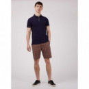 BEN SHERMAN Bermudas Heritage Check Brick Red