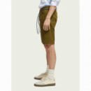 SCOTCH & SODA Bermudas Ralston de Sarga Teñidos en Prenda Lizard