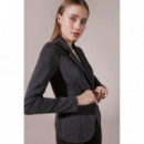 Chaquetas Mujer Blazer ICHI Kate Dark Grey Melange
