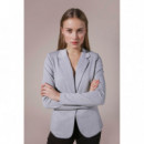 Chaquetas Mujer Blazer ICHI Kate Grey Melange