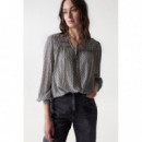 SALSA JEANS Blusas y Camisas Blusa Asimétrica con Estampado