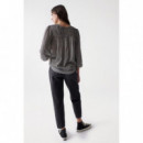 SALSA JEANS Blusas y Camisas Blusa Asimétrica con Estampado