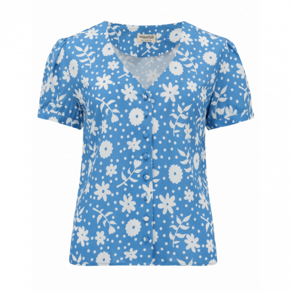 SUGARHILL BRIGHTON Blusas y Camisas Blusa Viola Blue Vintage Block Floral