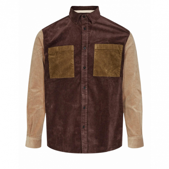 ANERKJENDT Camisas Camisa de Pana Aklouis Colorblock Demitasse