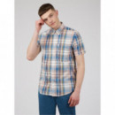 BEN SHERMAN Camisas Camisa Large Madras Check Blue Denim