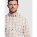 FARAH Camisas Camisa Manga Larga Lewis Cuadros Blush