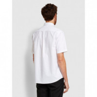 FARAH Camisas Camisa Oxford Manga Corta Drayton Blanca