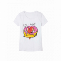 Camisetas Mujer Camiseta Algodón Orgánico Corazón KLING