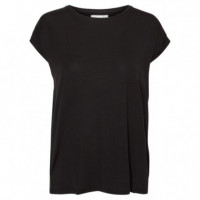 VERO MODA Camisetas Mujer Camiseta Básica Aware Black - Guanxe Atlantic Marketplace