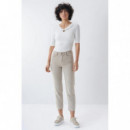 SALSA JEANS Camisetas Mujer Camiseta con Detalle de Nudo en el Escote