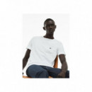 Camisetas Hombre Camiseta LACOSTE de Algodón con Cuello Redondo para Hombre