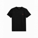 Camisetas Hombre Camiseta POLO RALPH LAUREN de Punto Custom Slim Fit Negro