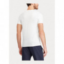 Camisetas Hombre Camiseta POLO RALPH LAUREN de Punto Custom Slim Fit Blanca